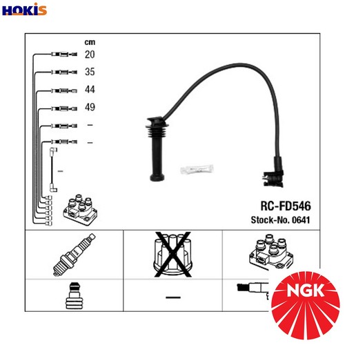 Ignition cable kit 0641 - kit, for