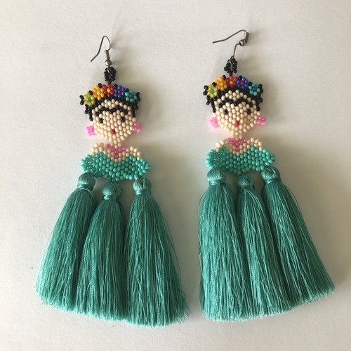 Frida kahlo turquoise tassel - kahlo,