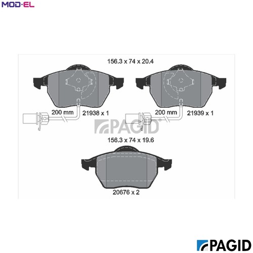Brake pad set - pad, disc
