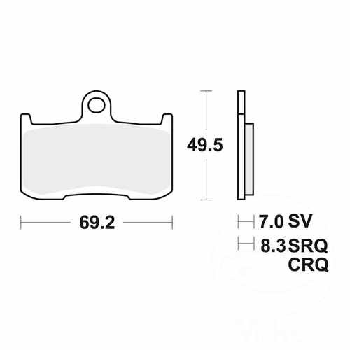 Trw brake pads - brake, mcb737