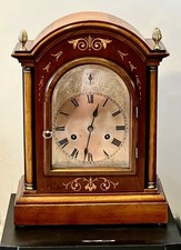1900 Antique  H.A.C. Hamburg American Company Mahogany Mantel Westminster Clock