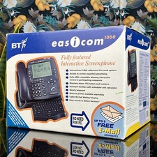 New BT EASICOM 1000 INTERACTIVE SCREENPHONE Blue Speakerphone QWERTY Keyboard