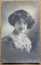 Edwardian Glamour Woman, Real Photo RP Rotary Postcard 1911