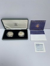 The Millennium Crown 2000 Silver Proof  Five Pound Coin Set 22ct Gold Spray