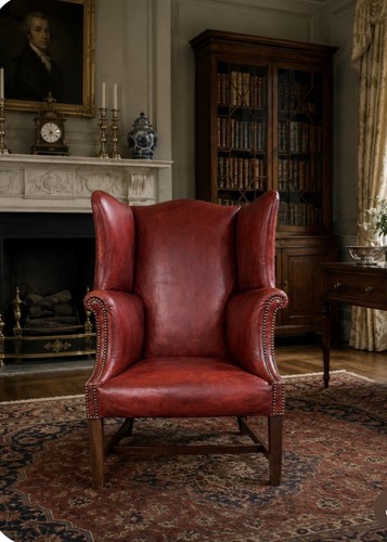Leather georgian style wing - leather,