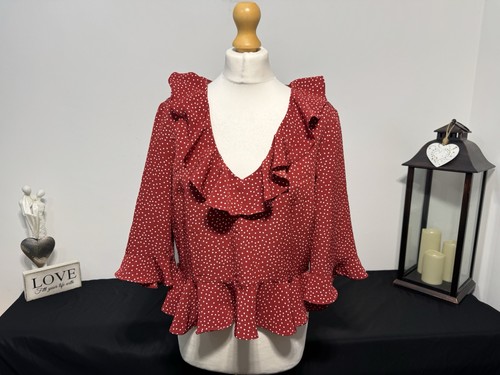 Chic deep red polka dot - chic,