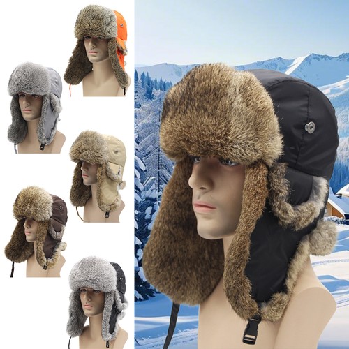 Rabbit fur ushanka trapper - ushanka,