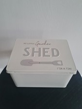 NEW Garden Metal Tin Box With