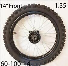 60/100 - 14" Inch Tire & Rim Front Wheel 70cc 110cc 125cc Dirt Pit Trail Bike