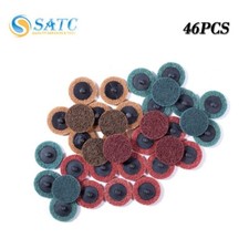 46Pcs 50mm 2" Type R Roll Lock Quick Change Discs Die Grinder Sanding Pads SATC