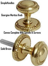 Georgian polished brass sprung - georgian,