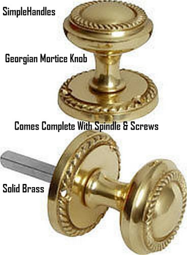 Georgian polished brass sprung - polished,