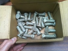 4 - Vintage 5/8" UNF x 2" long Flat Head Coach Bolts. Carriage Bolts