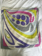 Emilio Pucci Women’s Printed Multicolour Silk Chiffon Scarf