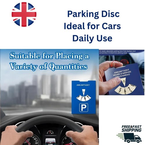 Blue car parking disc - disc, timer