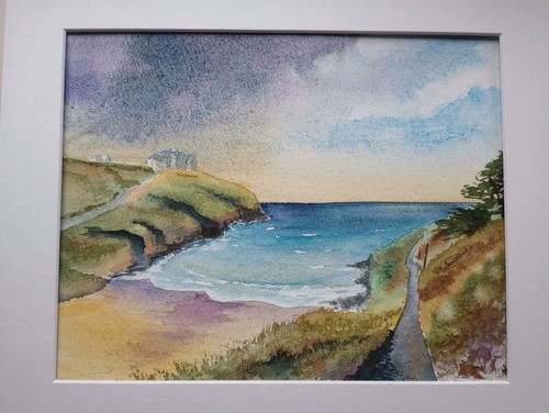 Original watercolour poldhu - original, watercolour.