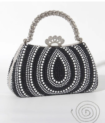Crystal pearl evening clutch - crystal,