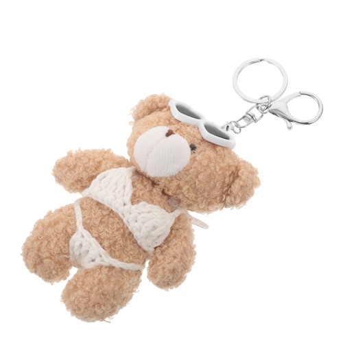 Cute bear plush keychain - keychain, charm