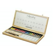 Sennelier L'Aquarelle Artists Watercolour Wooden Box Set of 20 x 10ml Tubes 