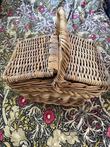Vintage large brown wicker