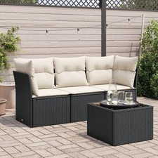 Garden Sofa Set Black