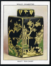 WILLS - OLD POTTERY & PORCELAIN - #28 DELFT TEA CADDY