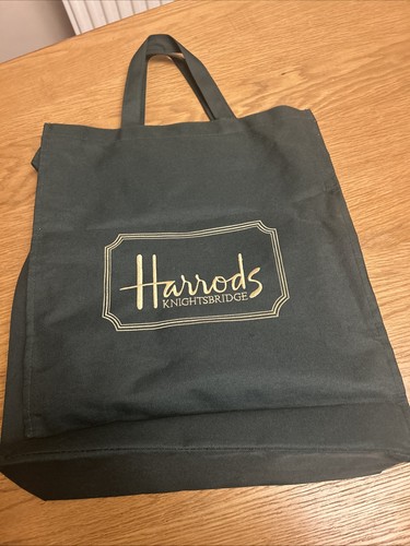 Green harrods canvas shopping - canvas,