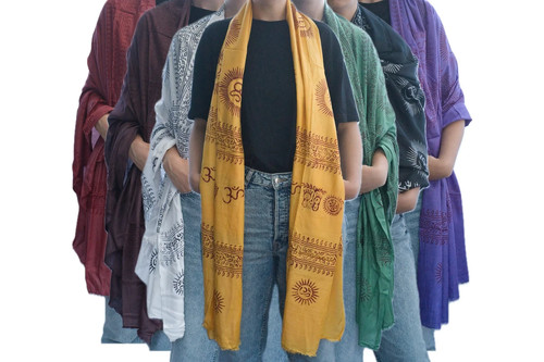 Scarf yoga meditation deity - om,