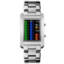 SKMEI Mens Binary Matrix LED