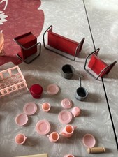Job lot vintage doll furniture lundby pippa size  plastic and metal 1950s 1960s 