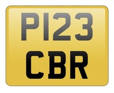 P123CBR Number Plate Fireblade