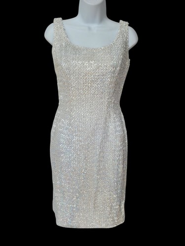 Vintage 60s sequin - white, tank