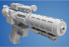 DT-57 Heavy Blaster Pistol  1:1 Scale 3D Printed Replica Prop  Star Wars Cosplay