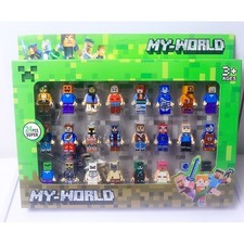 Set of 24 Minecraft Figures- Minecraft Overworld Action Figure Set UK