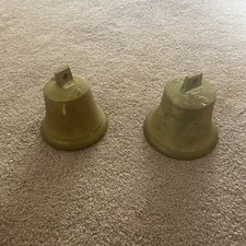 Brass Bells No 10 'B' and No 6  ‘B’ Antique Cast Bar Clapper 242g See