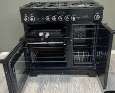 Rangemaster Kitchener 90 Black Dual Fuel