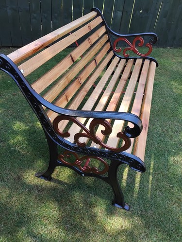 Cast iron garden bench - cast,