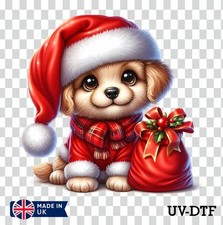 Christmas Puppy Dog UV DTF