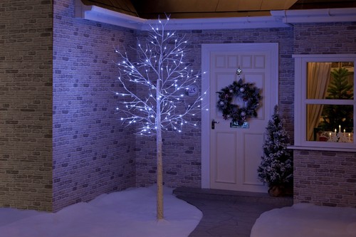 Led birch tree christmas - led,