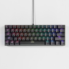 White Blue Switch 60% Mechanical Keyboard Wired 61 Keys For PC USB RGB Backlit