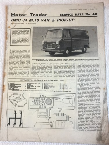 Bmc van and - m.10, pick-up