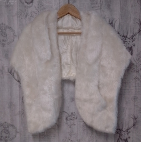 Barmink ivory faux fur bridal - faux,