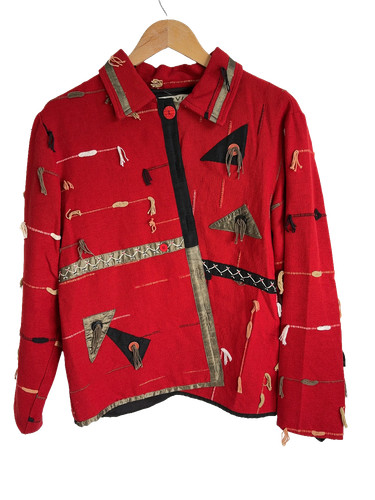 Orvis jacket red embroidered - orvis,