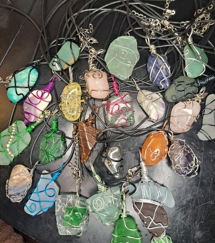 Crystal necklace sea - necklace, glass
