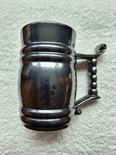 Vintage Prinknash Abbey Pottery Tankard With Gunmetal Grey Pewter Glaze