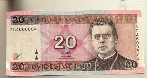 Litu bank note lithuania - note,