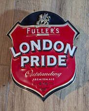 Beer pump clip badge FULLER'S brewery LONDON PRIDE real ale METAL fullers