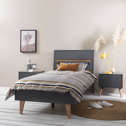 Otto single bed frame - in, grey