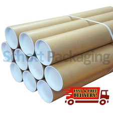 STRONG CARDBOARD POSTAL TUBES A0 A1 A2 A3 A4 IN 50mm & 76mm WITH END CAPS