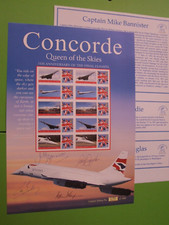 BUCKINGHAM SMILERS SHEET CONCORDE ANNIVERSARY MULTI SIGNED - SEE POSTAGE OFFER